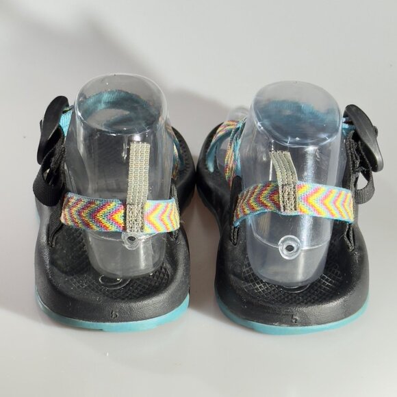 CHACO Kid's Juniors Z/Cloud Sandals Adjustable Straps Vibrant Pattern Size 5 - Picture 4 of 13